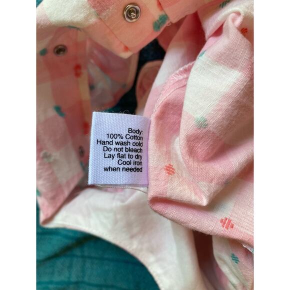 EGG Susan Lazar Romper Pink & White Gingham Dots ~ 12-18 Months Sweet & Adorable - Picture 4 of 6